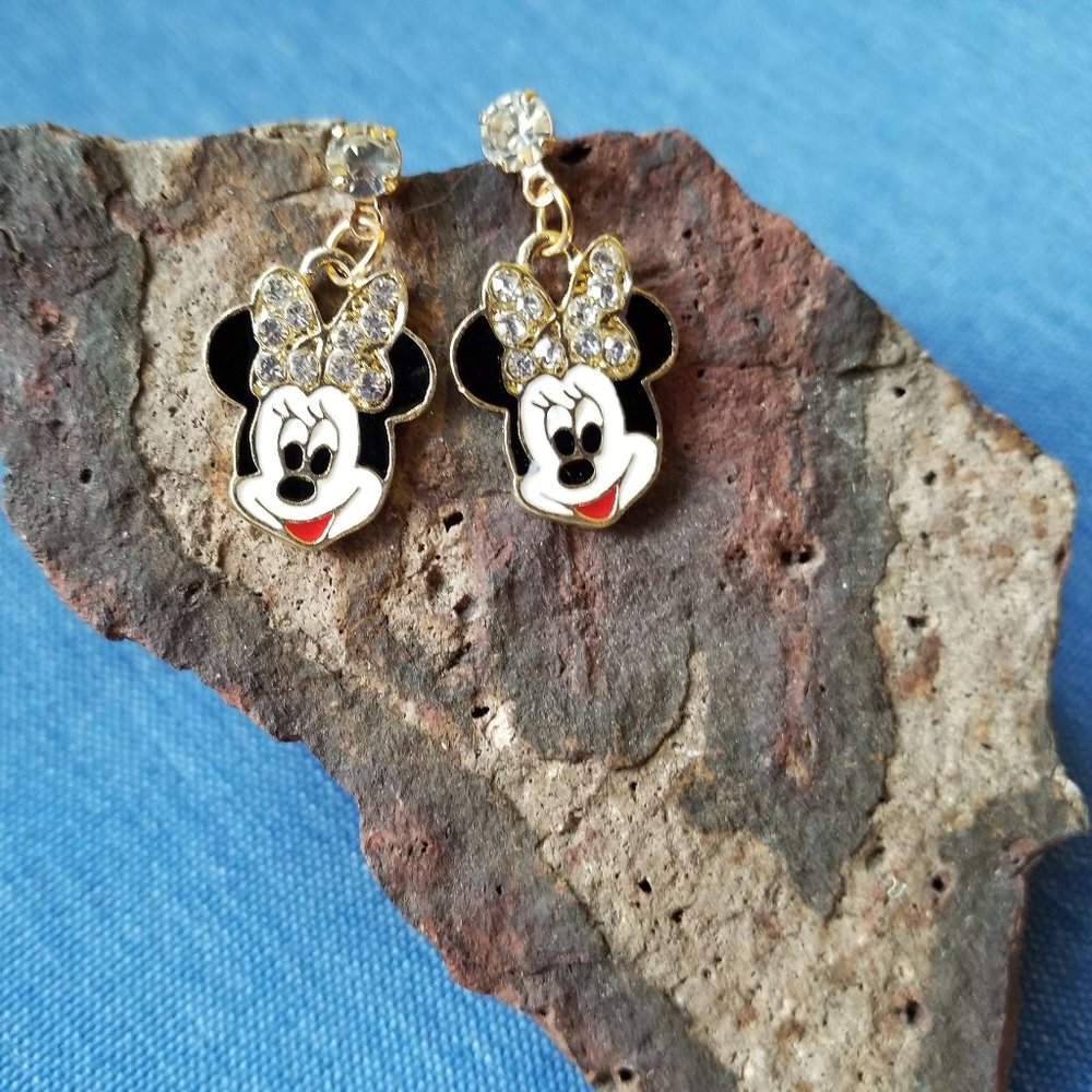 Minnie Mouse Face with Bling Bow - NWOT